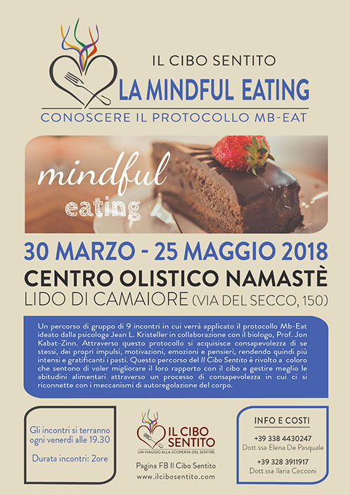 La Mindful Eating 30 marzo e 25 maggio 2018