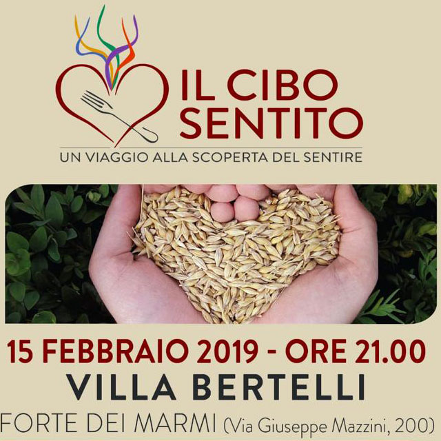 Il Cibo Sentito a Villa Bertelli venerdì 15 febbraio 2019